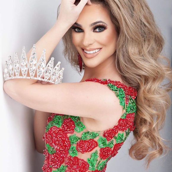 Custom Ashley Lauren size 4 dress romper fashionwear costume beaded pageant - Picture 2 of 2